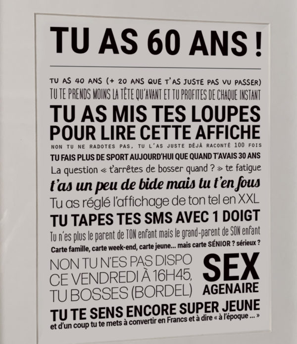 TU AS 60 ANS ! – Image 2