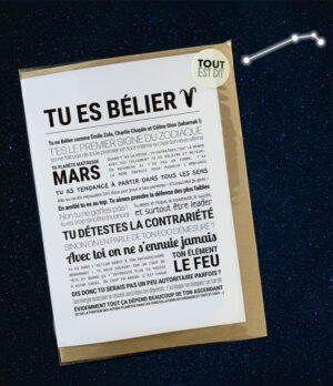 carte - TU ES BÉLIER