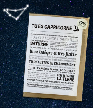 carte - TU ES CAPRICORNE