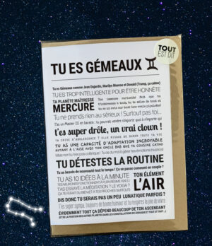 carte - TU ES GÉMEAUX