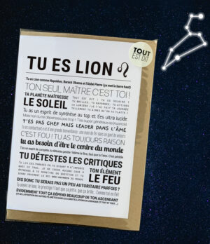 carte - TU ES LION