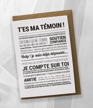 T'ES MA TÉMOIN ! (carte)