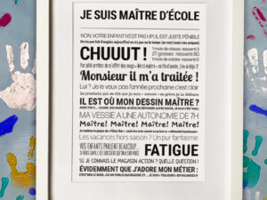 JE SUIS MAÎTRE D'ÉCOLE