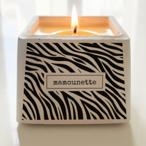 Bougie zebre "mamounette"
