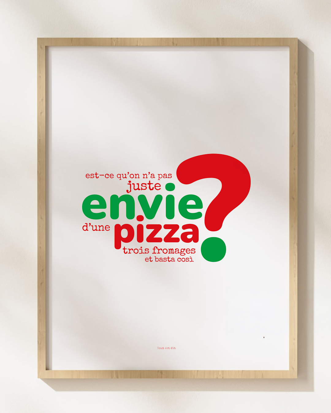 Affiche "?" - ENVIE PIZZA