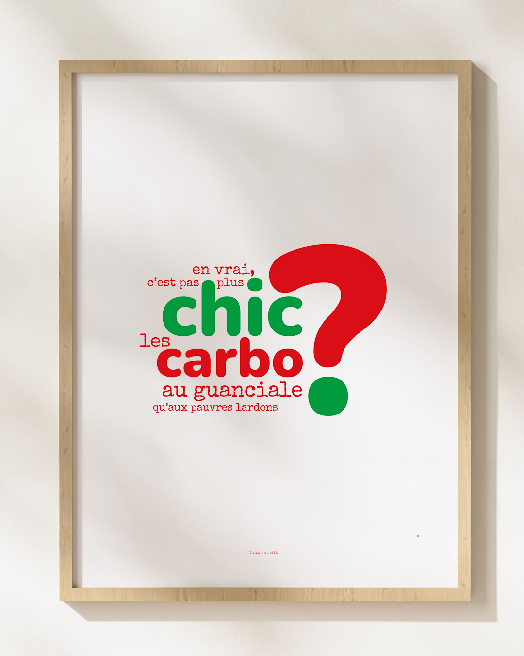 Affiche "?" - CHIC CARBO