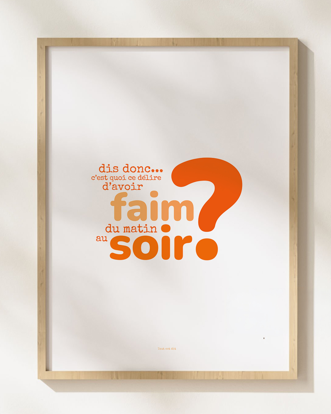 Affiche "?" - FAIM