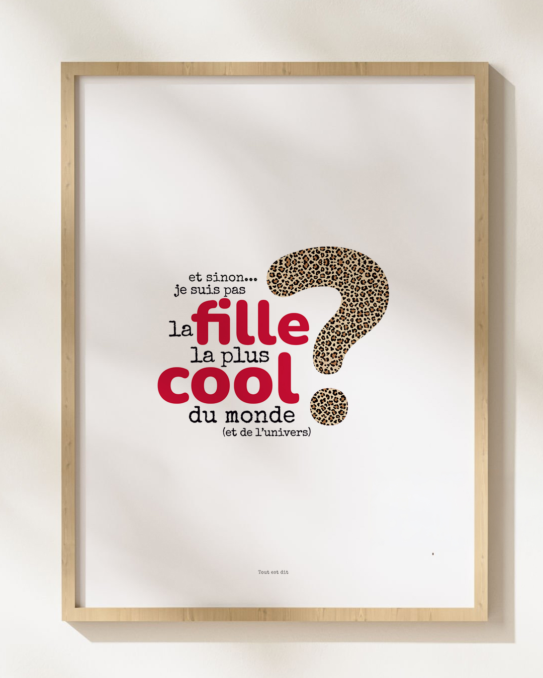 Affiche "?" - FILLE COOL