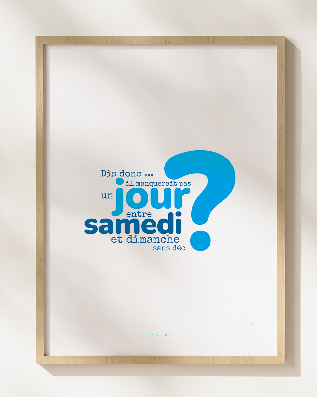 Affiche "?" - SAMEDI
