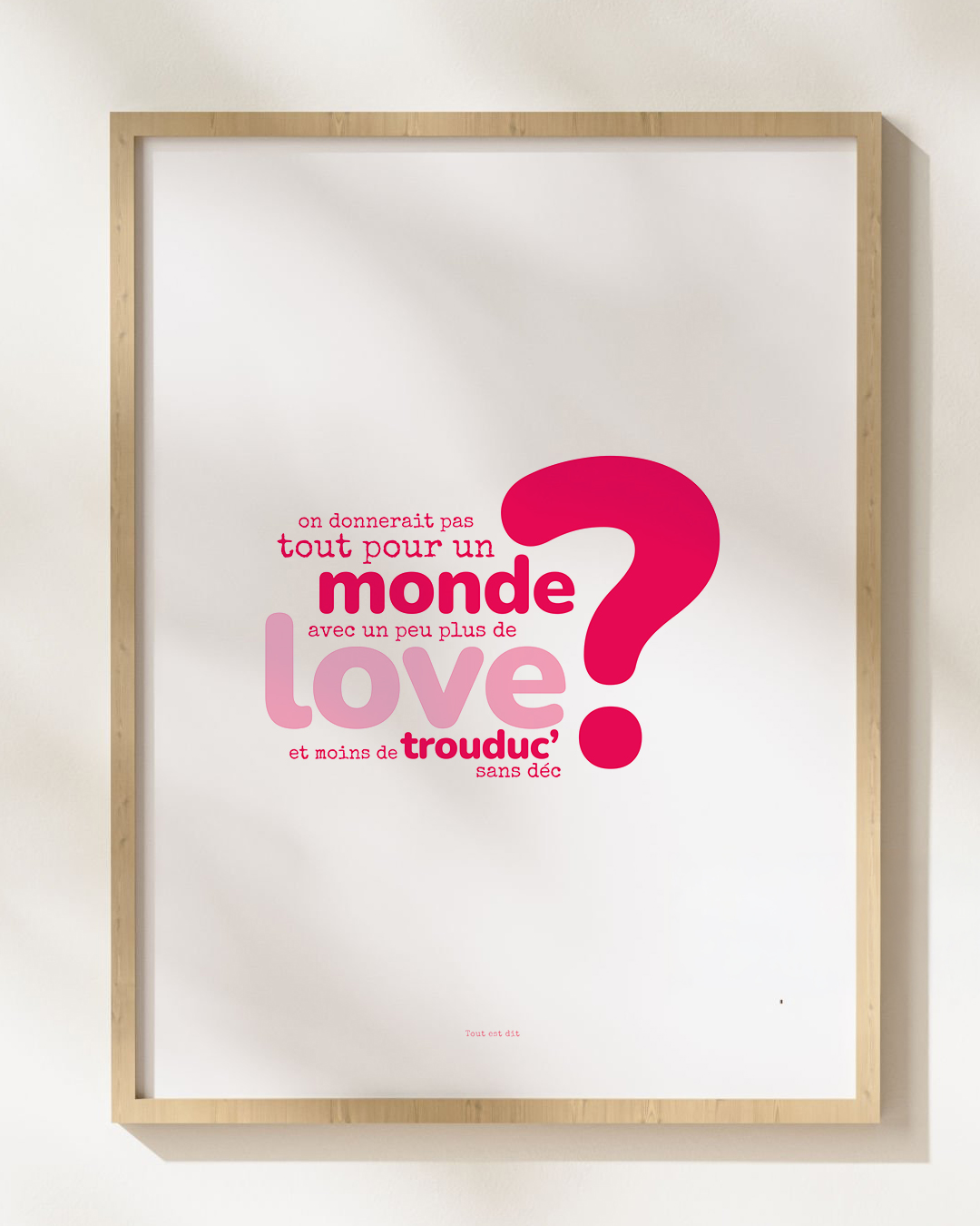 Affiche "?" - LOVE