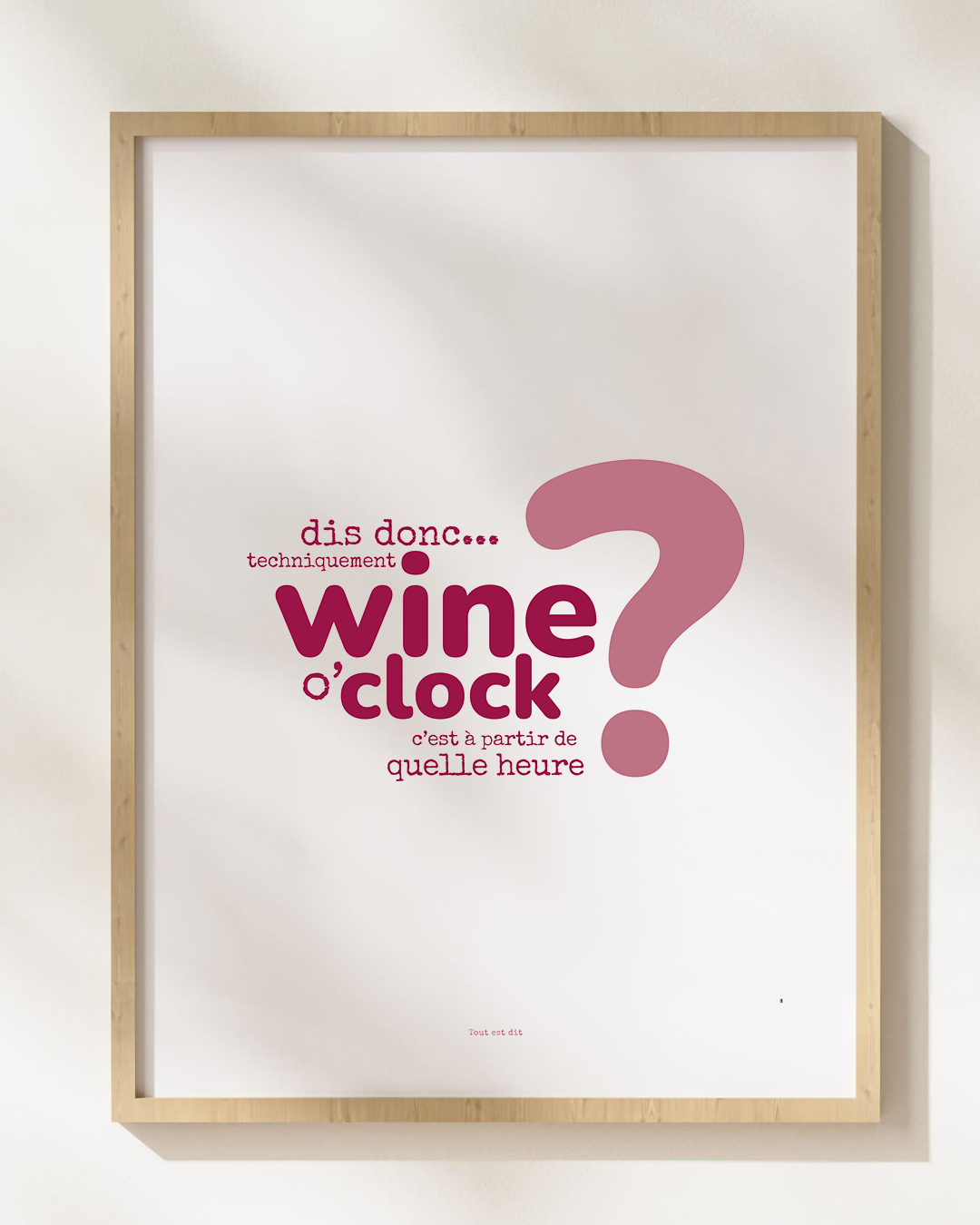 Affiche "?" - WINE O CLOCK