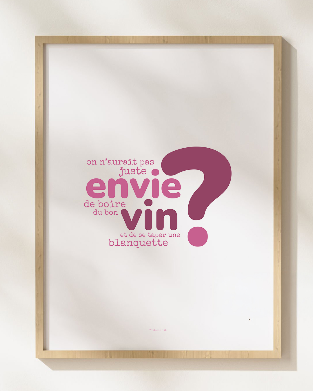 Affiche "?" - ENVIE VIN